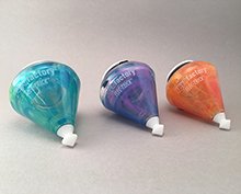 Color options (subject to change) blue, purple, and orange marble color options