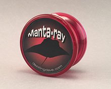 Manta Ray Red yo-yo with Manta Ray Caps.